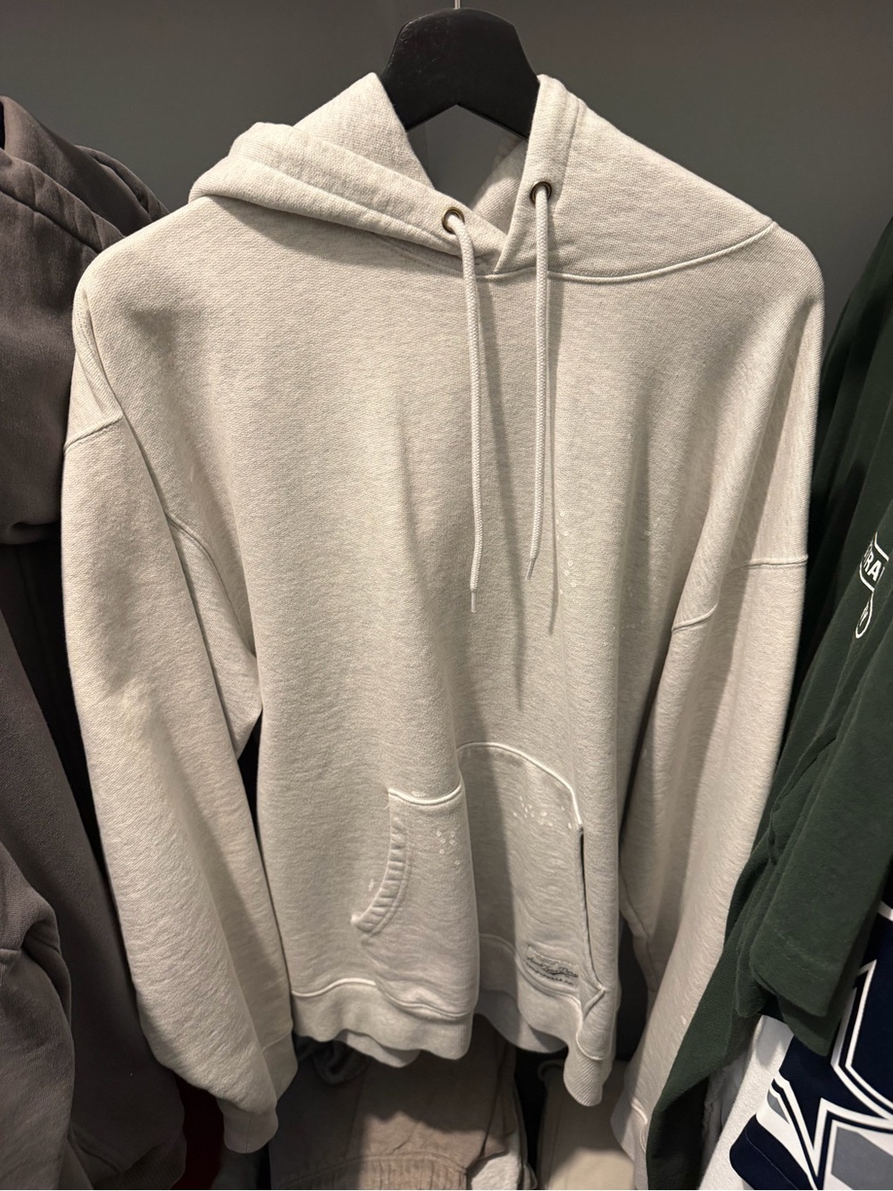 Aime Leon Dore Light Gray Paint Splash Hoodie Sz Large